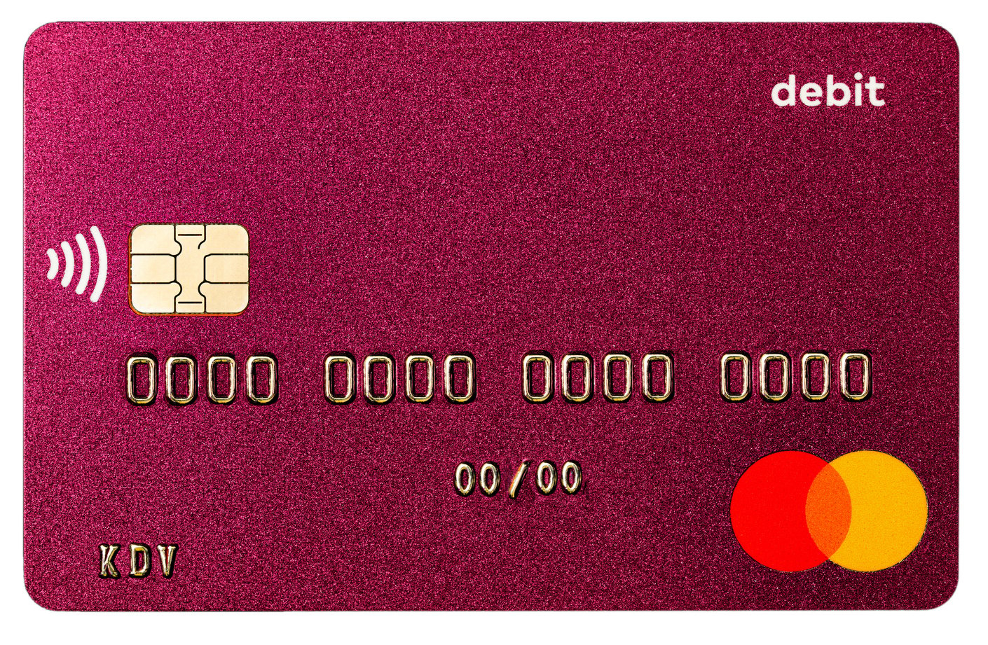 MasterCard Debit card closeup for design purpose